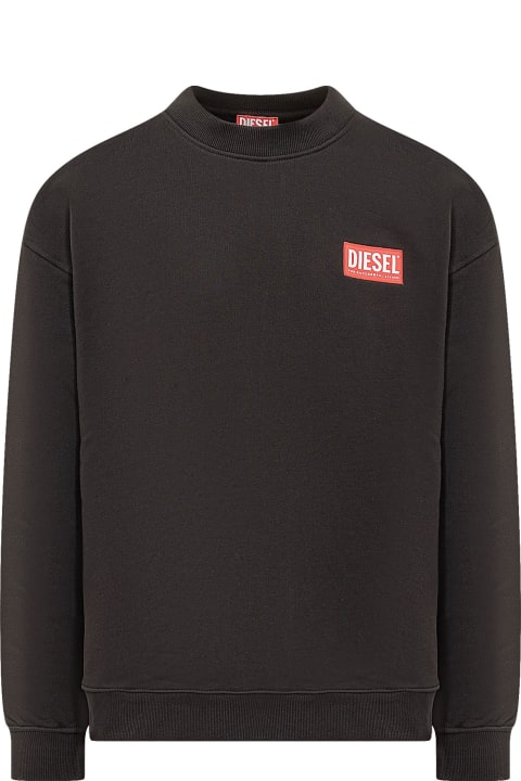 Diesel for Men Diesel S-nlabel-l1 Logo Patch Sweatshirt