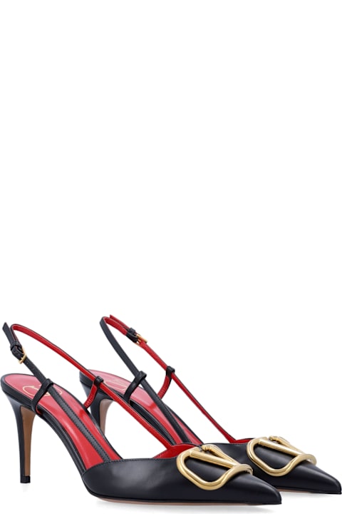 Valentino Garavani V Logo Sling Back