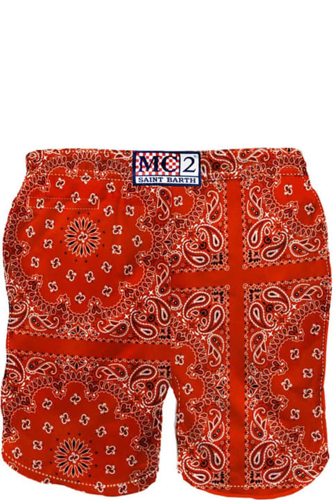 Homeware MC2 Saint Barth Man Swim Shorts With Bandanna Print