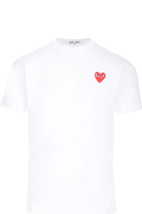Topwear for Men Comme des Garçons Play T-shirt With Small Red Heart