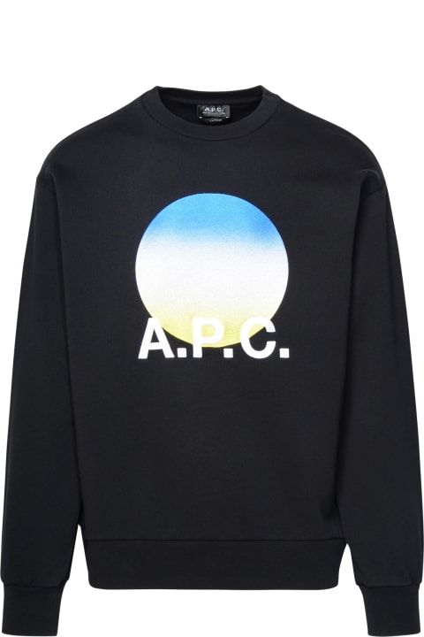 A.P.C. Fleeces & Tracksuits for Men A.P.C. Black Cotton Sweatshirt