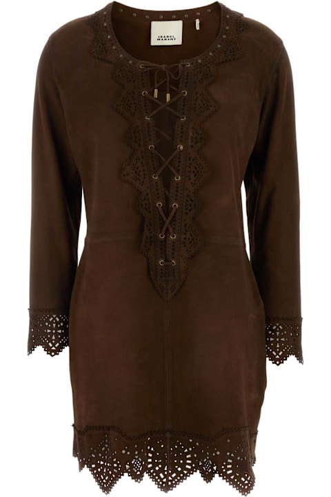 Isabel Marant for Women Isabel Marant Brown Suede Charlina Mini Dress