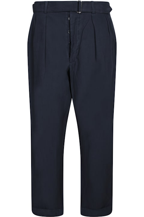 Officine Générale Clothing for Men Officine Générale Pierre Cotton-linen Pants In Blue