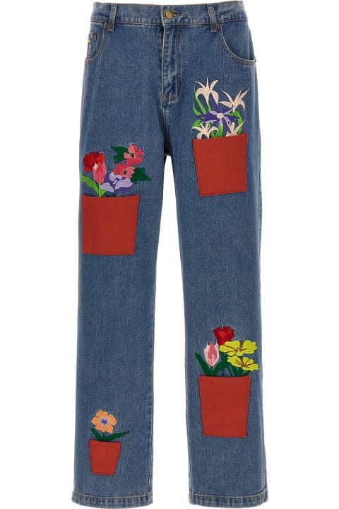 Kidsuper Jeans for Men Kidsuper 'flower Pots' Denim