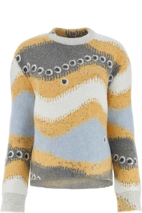 Sweaters for Women Loewe Multicolor Stretch Wool Blend Sweater
