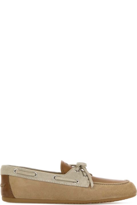 Miu Miu Multicolor Leather And Suede Loafers