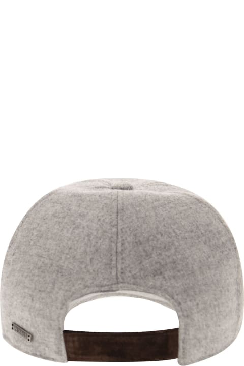 Peserico Hats for Men Peserico Wool Blend Baseball Cap