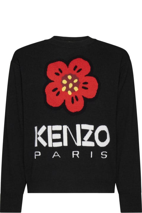 Kenzo for Men Kenzo 'boke Flower' Black Wool Sweater