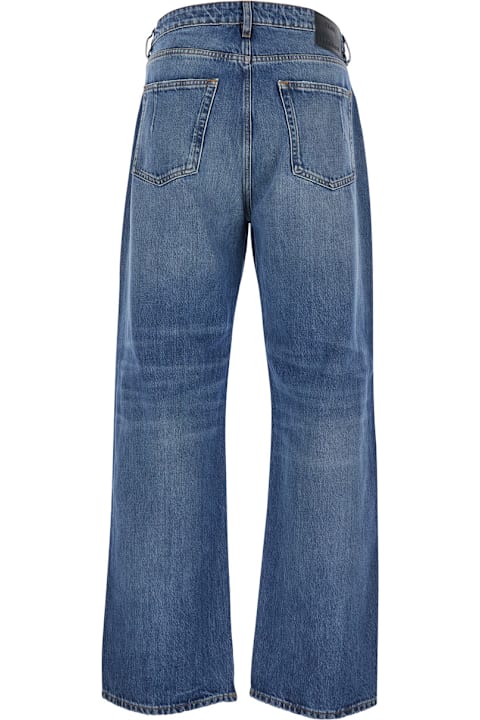 Homeware Won Hundred Blue Jeans With Belt Loops In Denim Man