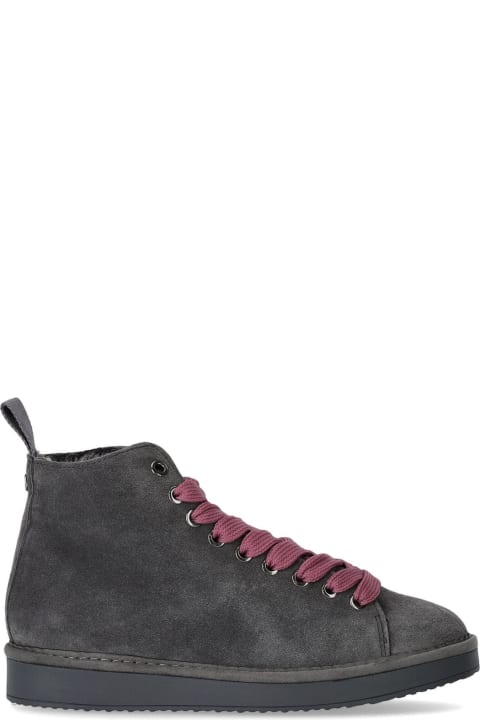 Panchic Anthracite Grey Mauve Ankle Boot