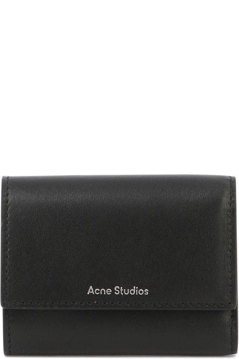 Acne Studios for Women Acne Studios Logo Detailed Tri-fold Wallet