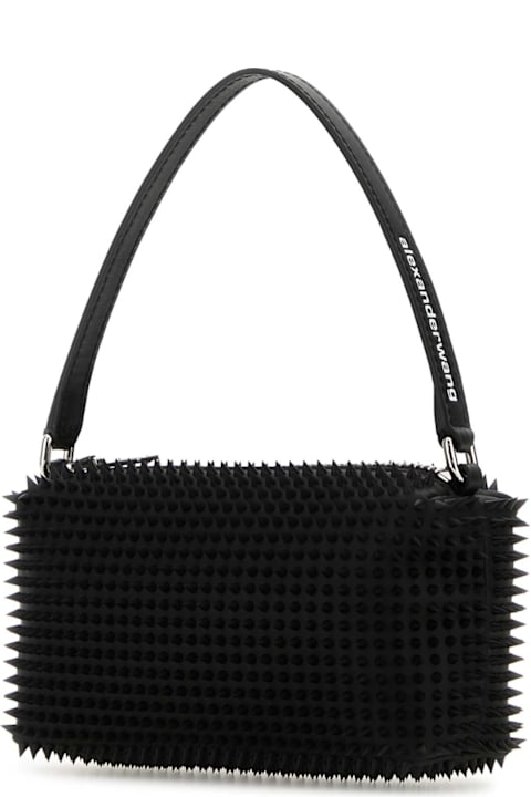 Alexander Wang for Women Alexander Wang Black Leather Small Heiress Handbag