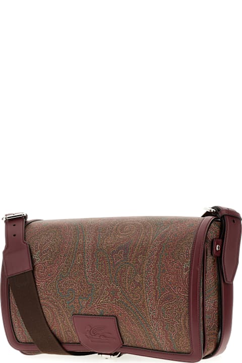 Etro حقائب الكتف لـ القسم الرجالي Etro Embroidered Cotton Essential Crossbody Bag