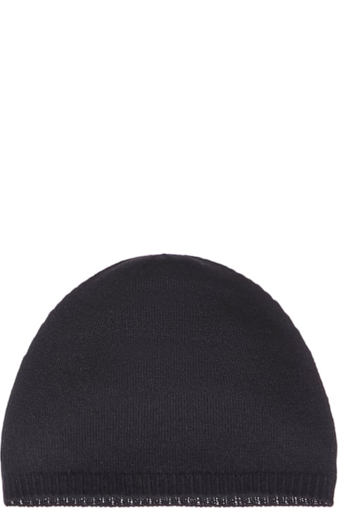 Saint Laurent Hats for Women Saint Laurent Logo Patch Beanie