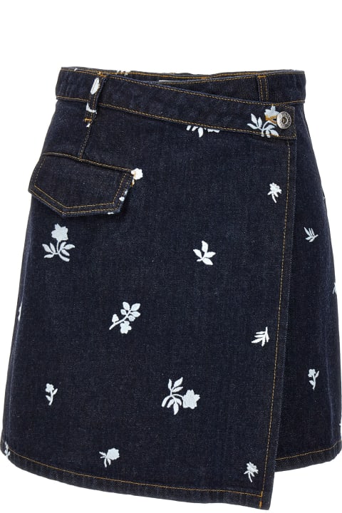 Lanvin Skirts for Women Lanvin All-over Embroidery Skirt