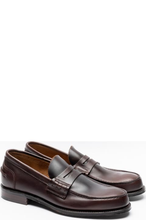 Loafers & Boat Shoes for Men Cheaney Brown Oxford Pull Up Calf Penny Loafer