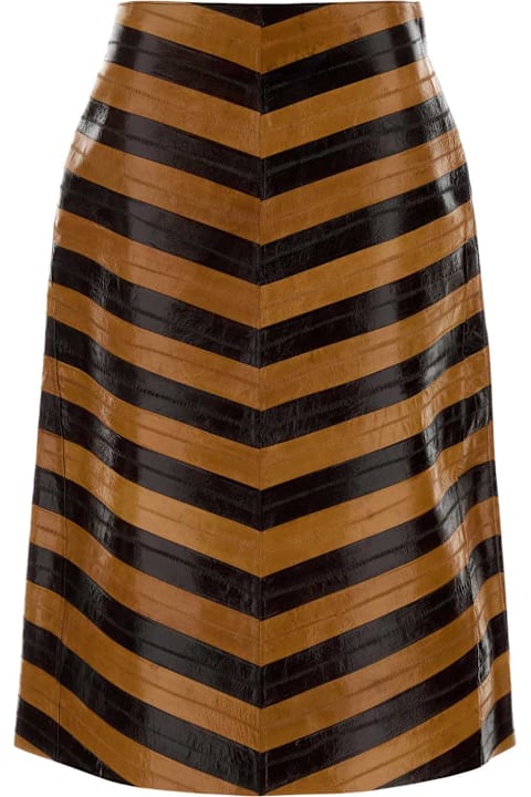 Homeware Fendi Two-tone Leather Skirt