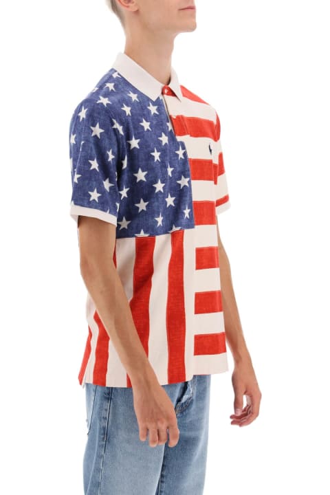 Fashion for Men Polo Ralph Lauren Classic Fit Polo Shirt With Printed Flag