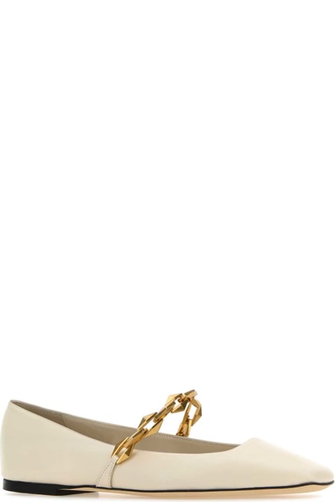 Shoes for Women Jimmy Choo Ivory Nappa Leather Tilda Ballerinas