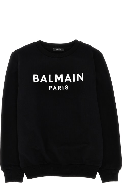 Sale for Boys Balmain Flocked Logo Sweatshirt