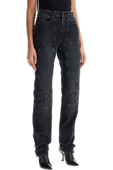 Jean Paul Gaultier for Women Jean Paul Gaultier Jeans With Padded Inlays And Lace-up