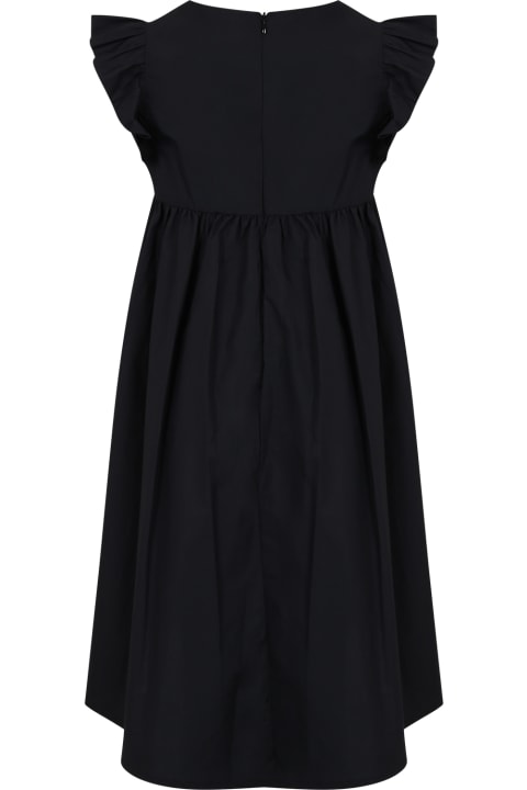 Homeware Moschino Black Dress For Girl With Logo And Heart