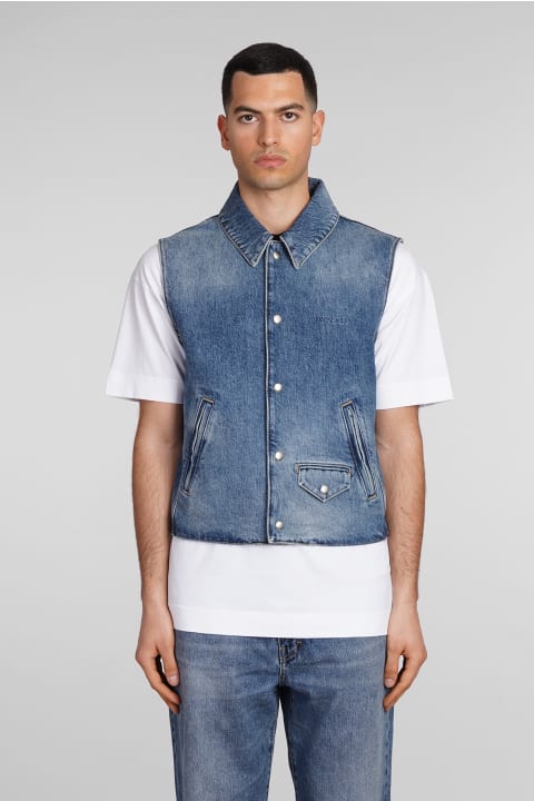 Givenchy Coats & Jackets for Men Givenchy Vest In Blue Cotton