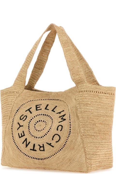 Stella McCartney Totes for Women Stella McCartney Raffia Large Stella Logo Shopping Bag