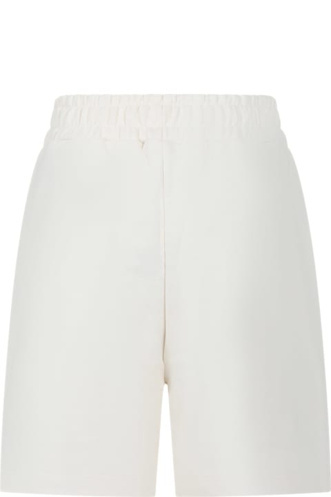 MSGM for Kids MSGM Ivory Shorts For Boy With Logo