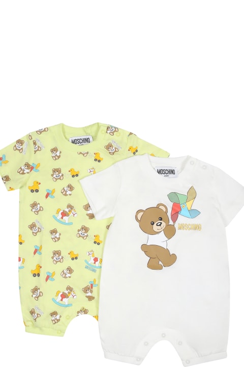 Bodysuits & Sets for Baby Girls Moschino Multicolor Set For Baby Kids With Teddy Bear