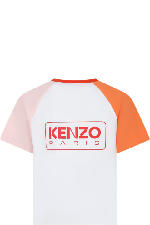 T-Shirts & Polo Shirts for Girls Kenzo Kids Multicolor T-shirt For Girl With Logo