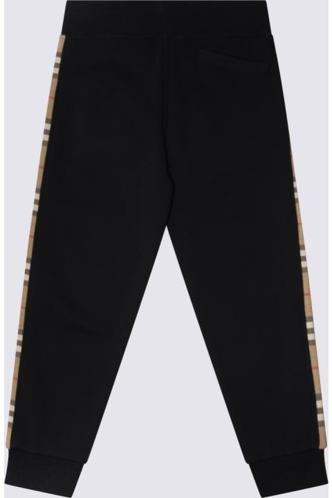 Bottoms for Girls Burberry Black Cotton Track Pants