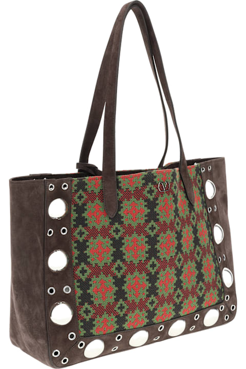 Valentino Garavani Shoulder Bags for Women Valentino Garavani Embroidered Nellcote Tote Bag