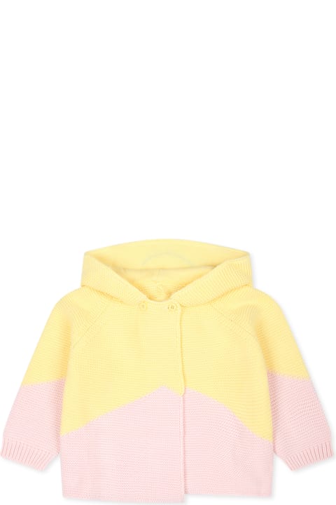 Topwear for Baby Girls Stella McCartney Kids Pink Cardigan For Baby Girl With Star