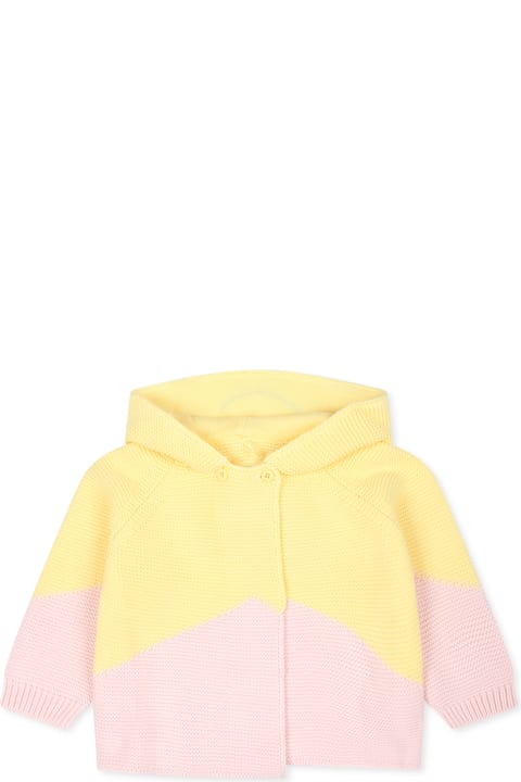 Homeware Stella McCartney Kids Pink Cardigan For Baby Girl With Star