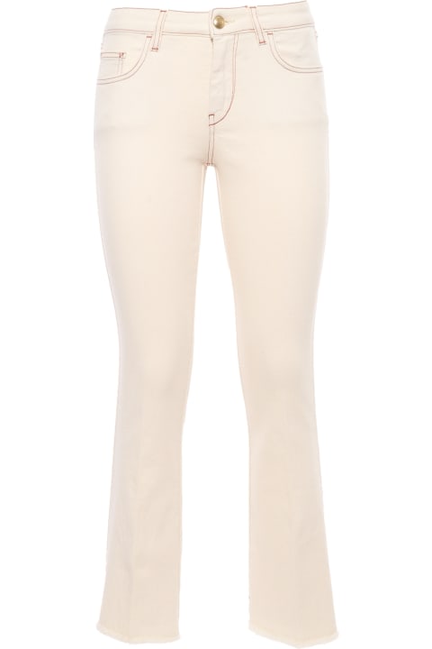 Fay Pants & Shorts for Women Fay Cream-colored Jeans