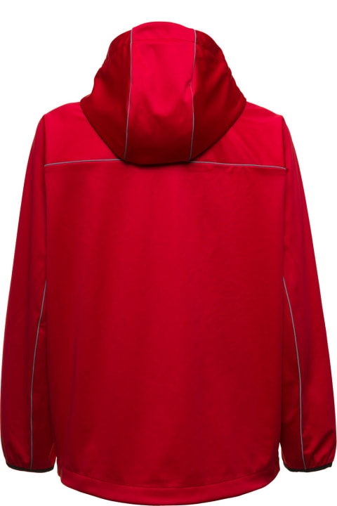 Ferrari Man's Red Nylon Jacket With Logo