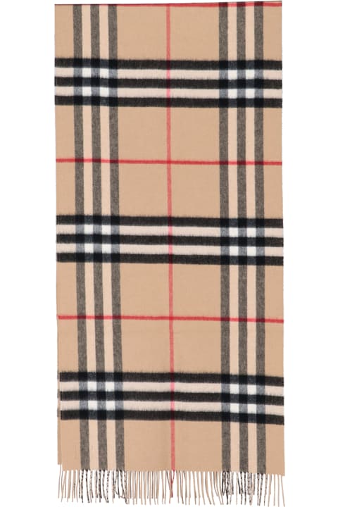 Scarves for Men Burberry Embroidered Cashmere Scarf