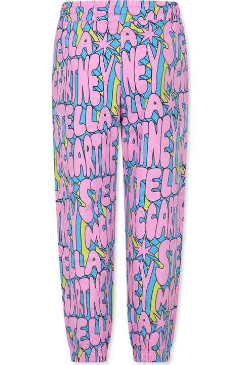 Stella McCartney Kids Bottoms for Girls Stella McCartney Kids Pink Trousers For Girl With Logo