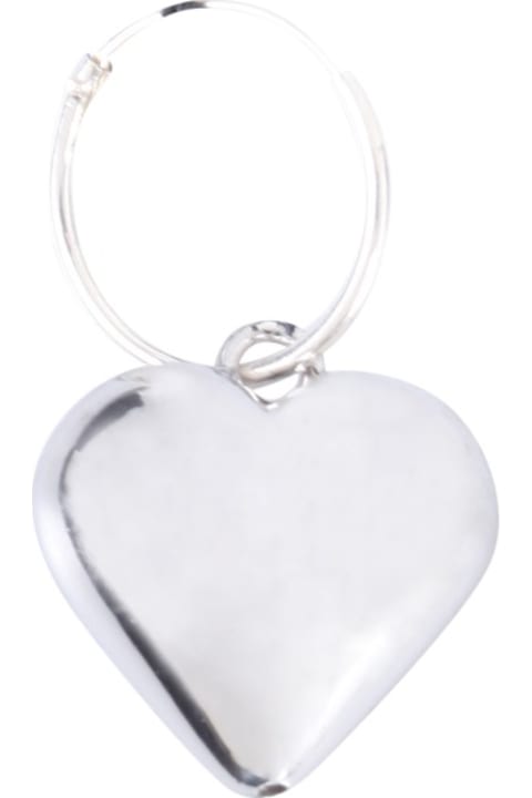 Raf Simons Jewelry for Women Raf Simons Small Heart Single Earrings With R