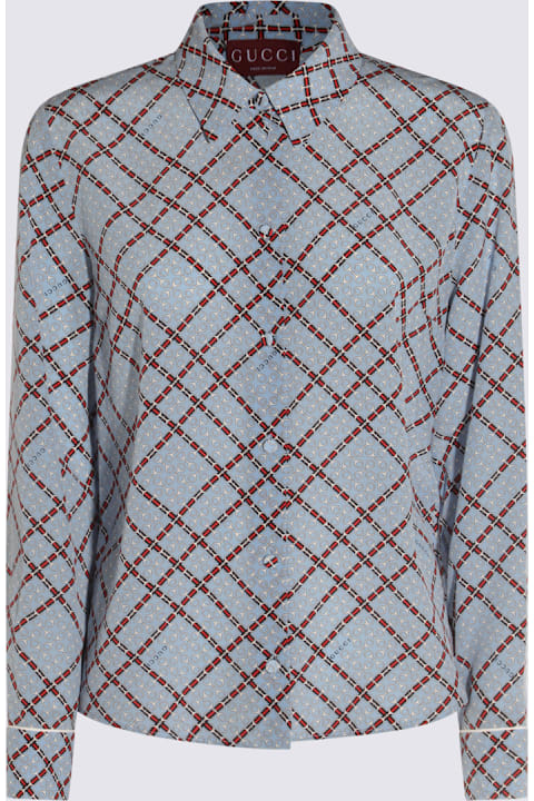 Sale for Women Gucci Light Blue Silk Shirt