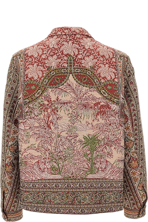 Etro لـ Men Etro Balmacaan Neck Overshirt