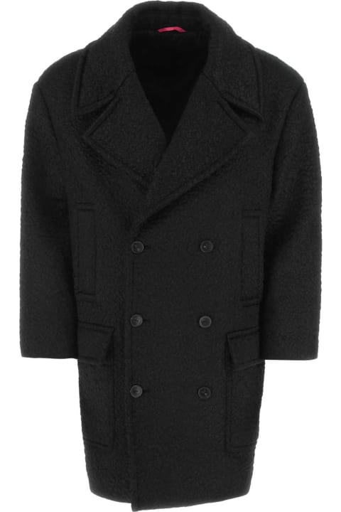 Clothing for Men Valentino Garavani Black Wool Blend Coat