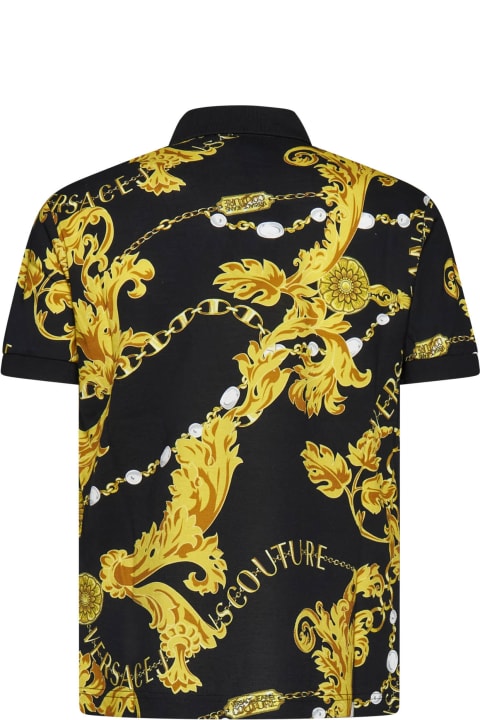 Versace Jeans Couture Men Versace Jeans Couture Chain Couture Two Buttons Polo Shirt