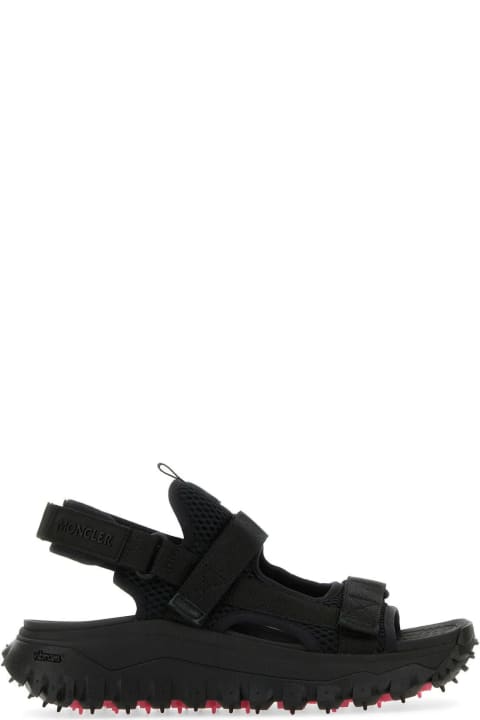 Sandals for Women Moncler Black Nylon Trailgrip Vela Sandals