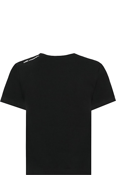 Karl Lagerfeld Kids for Men Karl Lagerfeld Kids Black T-shirt For Kids With Karl Lagerfeld