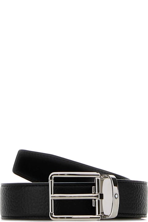 Montblanc for Kids Montblanc Black Leather Reversible Belt