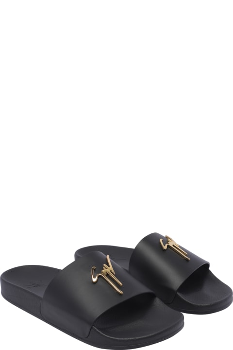Fashion for Men Giuseppe Zanotti Logo Slide Sandals
