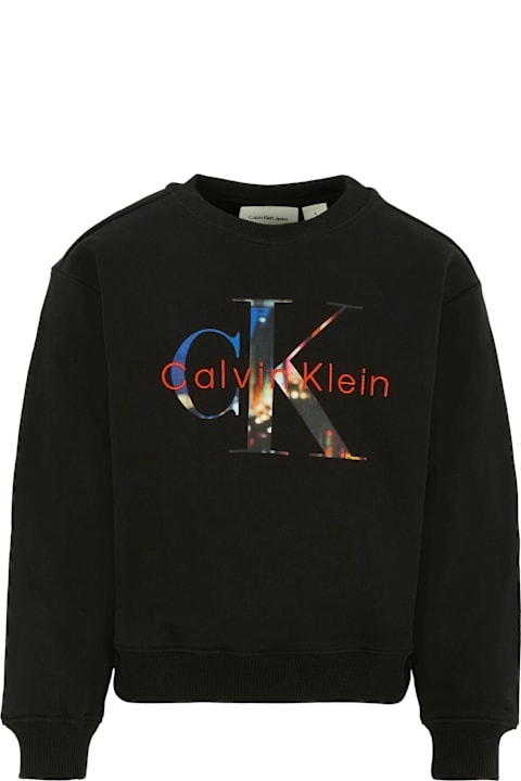 Homeware Calvin Klein Black Sweatshirt For Boy With Logo