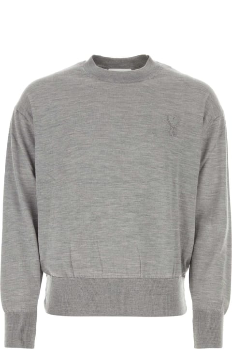Fashion for Men Ami Alexandre Mattiussi Grey Wool Sweater